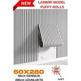 St. Morritz 60CM x 280CM 1 Adet Kendinden Yapışkanlı Açık Gri Lambiri Desenli Duvar Paneli Kağıdı YG006 - 60 x 280 cm