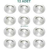 St. Morritz Alüminyum Künefe Kadayıf Tepsisi Tabağı 12 Adet 12 cm (18CM)