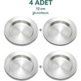 St. Morritz Alüminyum Künefe Kadayıf Tepsisi Tabağı 4 Adet 12 cm (18CM)