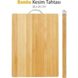 St. Morritz Bambu Metal Saplı Kesim Panosu Et Ekmek Sebze Meyve Kesim Tahtası