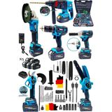St. Morritz Bl Motor 5 Akülü 6lı Set Kırıcı Delici Taşlama Matkap Somun Sıkma & Dal Budama + Makas Seti