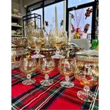 St. Morritz Bohemia Kristal Gold Ayaklı Kahve Yanı Su Bardağı - 0 - Siyah