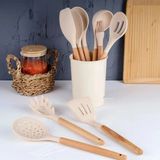 St. Morritz Bona Bambu Saplı Silikon Servis Set