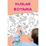 St. Morritz Boyama Kuşlar ve Çiçekler Eğlenceli Tatil Etkinlik Aktivite Dev Boyama Kağıdı