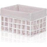 St. Morritz Braid Hasır Organizer Sepet Beyaz 26X18X16 cm