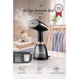 St. Morritz Buharlı Ütü Kırışık Giderici Taşınabilir Dikey Seyehat Ütüsü 1500W KY003 Siyah