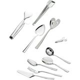 St. Morritz Çelik 10 Parça Spatula Kaşık Kevgir Kepçe Izgara Şeker Pasta Maşa Takımı Seti