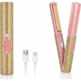 St. Morritz Chıconom Kablosuz Saç Düzleştirici & Bukle Yapıcı Titanyum Plaka 3 Isı 5000 Mah Usb-C Pullu Pembe