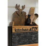 St. Morritz Çok Amaçlı Ahşap Kutu Mutfak Kitchen Yazılı Düzenleyici Organizer Yağdanlık Kalemlik