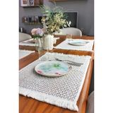 St. Morritz Dantel Örgü Pamuklu Runner Amerikan Servis Supla Seti 35X45 4 Adet - 0,5 x 9 cm - 001-Renkli