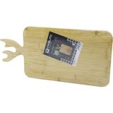 St. Morritz Dikdörtgen Ahşap Bambu Kesim Panosu - Kesme Tahtası Geyik Boynuz Figür Saplı 22X36CM (5491)