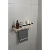 St. Morritz Duvar Rafı Metal Ahşap Banyo Düzenleyici | Havluluk Banyo Rafı Dekoratif Duvar Rafı Çok Amaçlı