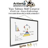 St. Morritz Duvara Monte Beyaz Yazı Tahtası 45X60 cm Mdf 1 Adet Laminant Yazı Tahtası Mdf Çerçeveli Askılı Okul