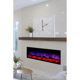 St. Morritz Elektrikli Dekoratif Şömine - 100X25X18 cm - Dahili Odun Sesi, Bluetooth Hoparlör, 3 Renkli, Kumanda