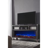 St. Morritz Elektrikli Dekoratif Şömine - 150X30X15 cm - Dahili Odun Sesi, Bluetooth Hoparlör, 3 Renkli, Kumanda
