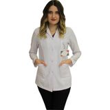 St. Morritz Gömlek Yaka Kadın Kısa Boy - Uzun Kol Doktor Önlüğü , Öğretmen Önlüğü , Hastane Forması Beyaz Önlük