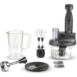 St. Morritz Gourmet Pro Cam Hazneli Blender Seti Metalik Gri - Ahşap