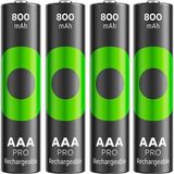 St. Morritz Gp Recyko Pro 800 Mah Ni-Mh 1.2 Volt Aaa Ince Kalem Şarjlı Pil 4lü Paket