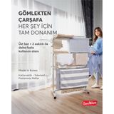 St. Morritz Home S3 Premium 3 Katlı Çamaşırlık Made In Korea Tam Katlanır Tekerlekli Çamaşır Kurutmalık