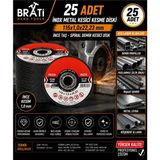 St. Morritz Inox Metal Kesici Kesme Diski 115X1,0X22,23 mm Ince Taş Spiral Demir Kesici Disk (25 Adet)