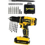 St. Morritz Japon Professıonel Tools 58V 8AH Gh-11 Metal Şanzıman Şarjlı Çift Akülü Vidalama 27PRÇ Uç Setli