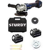 St. Morritz Japon Tech Professionel Brushless Bakır Sargı Motor 58VOLT 8 Amper Çift Akülü Taşlama Makinası Vt-4