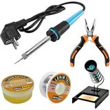 St. Morritz Kalem Havya 60W Lehim Makinası ve Lehim Standı Pasta Seti ve Mini Pense 5 Parça Tamir Set