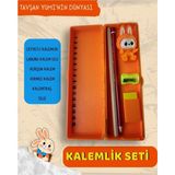 St. Morritz Kalemlik Seti - Cetvelli Kalemlik, Kurşun Kalem, Kırmızı Kalem, Labubu Kalem Ucu, Kalemtraş, Silgi