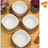 St. Morritz Kase Sosluk Reçellik Çerezlik Magnolya 8 cm (4 Adet) Porselen Sunum Seti