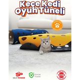 St. Morritz Kedi Keçe Tünel Oyun Matı-Etkileşimli Kedi Oyuncakları,yavru Kediler,yavru Köpekler ve Tavşanlar