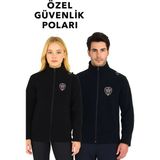 St. Morritz Kışlık Unisex Nakış Işlemeli 2 Cepli Özel Güvenlik Polar Mont - Göğüsten Logolu