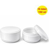 St. Morritz Kozmetik Kutusu 10 Adet 150 ml Boş Kutu Kozmetik Kutusu,plastik Krem Kavanozu