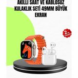 St. Morritz Krm Watch 9 Max Akıllı Saat Seti 2 Kordonlu Kablosuz Kulaklık Hediyeli Krm - 0-Kahverengi