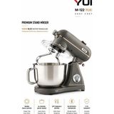 St. Morritz M122 Plus Easy Chef Dc Motor Stand Mikser Çift Başlıklı Hoparlör Özellikli Mat Gri Gold