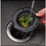 St. Morritz Mat Siyah Paslanmaz Çelik Mutfak Evye Süzgeci 11.5 cm - Geniş Kenarlı Lavabo Çöp Tutucu Filtre