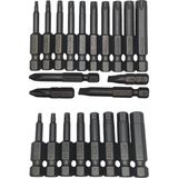St. Morritz Matkap Uçları Torx Alyan Düz Yıldız 22 Parça 50 mm Manyetik Mıknastıslı Çelik