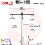 St. Morritz Metal Şemsiye Kazığı, Bahçe ve Plaj Şemsiyesi Kazığı (Beyaz)