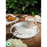 St. Morritz Metal Sunum Tepsisi, Kahve Tepsisi, Çay Tepsisi, Sunum Tepsi, Dekoratif Tepsi 24 cm LN1183