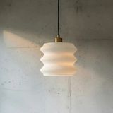 St. Morritz Minimal Ripple Sarkıt Avize | Modern Dekoratif Tavan Lambası | Tasarım Avize | 3D Baskı Aydınlatma - 0-Siyah