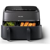 St. Morritz Modern Mutfaklar Için Çift Hazneli Airfryer – Hızlı, Pratik ve Sağlıklı Pişirme 2750 W - Siyah