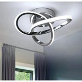 St. Morritz Modern Plafonyer Boomerang LED Avize Antre Hol Mutfak Oturma Odası Salon Avizesi Ledli Avize Krom - 0-Siyah