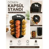 St. Morritz Nespresso ve Starbucks Kapsül Kahve Standı Dekoratif Çok Amaçlı - 0-Siyah