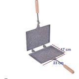 St. Morritz Ocak Üstü Iç Granit Yapışmaz Kaliteli Tost Makinesi 23X17 cm - Gri