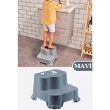 St. Morritz Onikiden Kaydırmaz Tabanlı Çocuk Taburesi, Çift Basamaklı Banyo Lavabo Merdiven, Yükseltici Renkli - 000-Siyah
