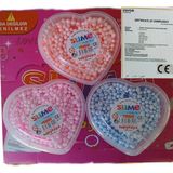 St. Morritz Özel Kalpli Kutu 3X200 gr Slime Ele Yapışmayan Köpüklü Slaym Seti Sertifikalı