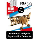 St. Morritz Özel Üretim 3 Boyutlu Minyatür Ham Ahşap Maket Boyanabilir Eğitici Öğretici Motor Beceri Hobi Oyun
