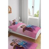 St. Morritz Pembe Elsa ve Anna Desenli Tek Kişilik Bebek Çocuk Nevresim Takımı - 001-Renkli - 100 x 100 cm