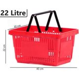 St. Morritz Plastik Market Alışveriş El Sepeti 22 Litre Kırmızı