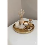 St. Morritz Polyester Mum Tepsisi Sadece Tepsidir Yuvarlak Stand