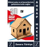 St. Morritz Premium Görsel Zeka El Becerisi Geliştirici Boyanabilir Puzzle Oyun Dekoratif Demonte Ahşap 3D Maket